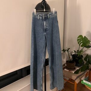 ZW COLLECTION HIGH WAIST MARINE STRAIGHT JEANS